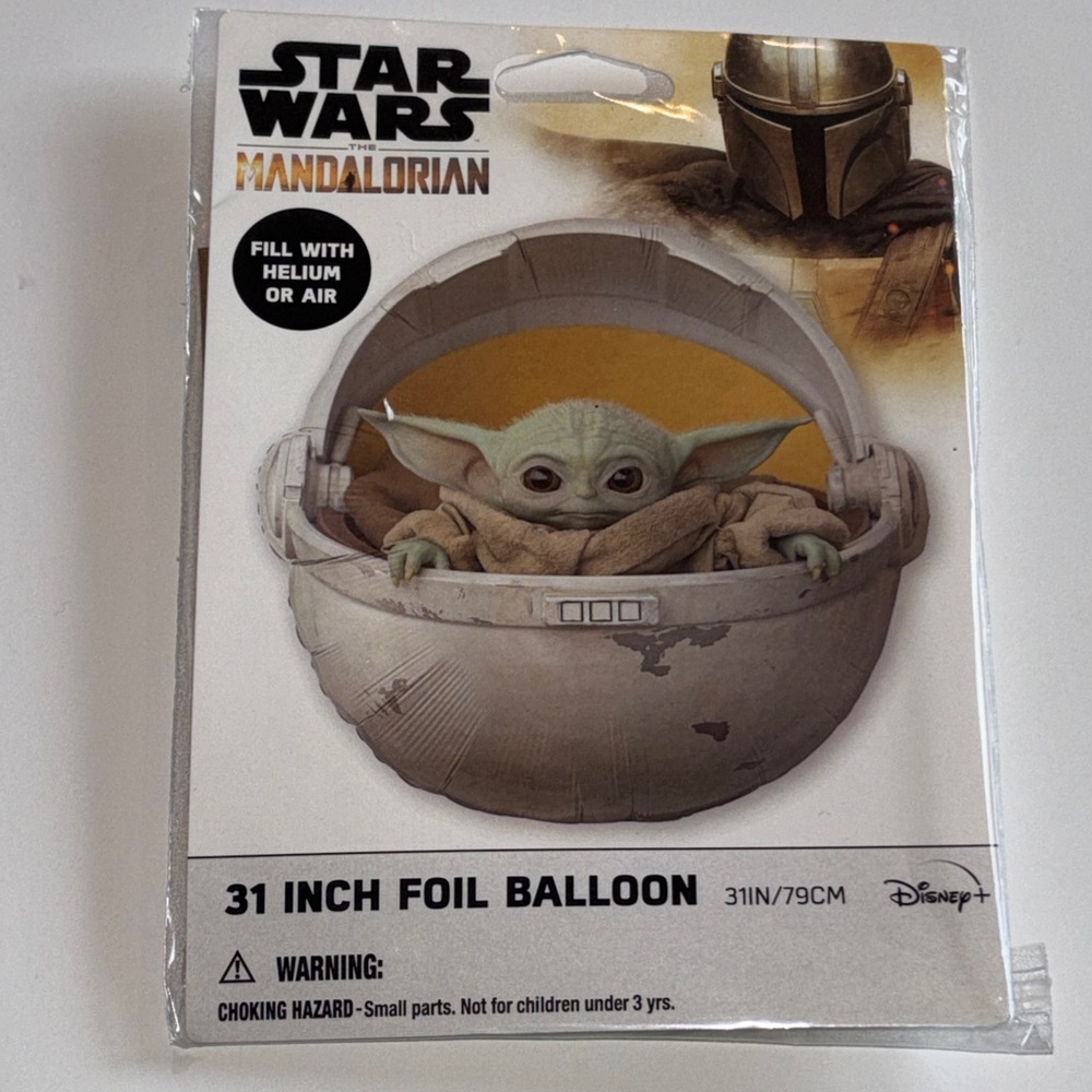 Anagram Star Wars 31" Tall Mandalorian The Child Foil Balloon Disney Star Wars
